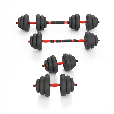Sztangielki Regulowane Zestaw Hantle Kettlebell Sztanga Do Treningu 20 kg