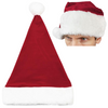 Czapka Świętego Mikołaja Z Pomponem Aksamit Na Boże Narodzenie Mikołajki