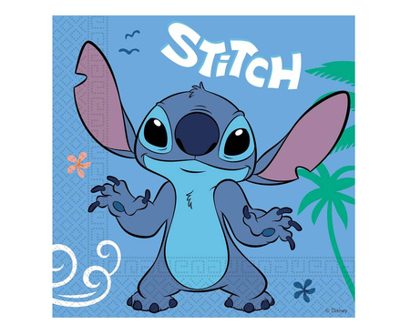 Naczynia Jednorazowe Talerzyki Kubeczki Serwetki 36 el. Stitch & Angel