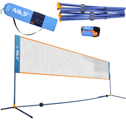 NILS Zestaw Siatka + Stelaż Do Gry Rekreacyjnej W Badmintona 400 cm