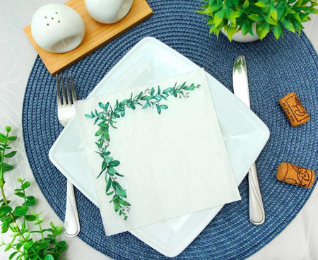 Serwetki Papierowe Ozdobne Na Ślub Chrzest Boże Narodzenie 33x33 cm 20 szt.