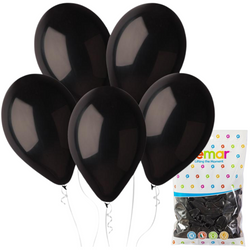 Balony Lateksowe Pastelowe Czarne Na Urodziny Ślub Wesele 12" - 100 szt.