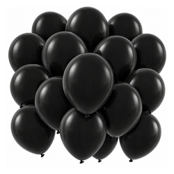 Balony Lateksowe Pastelowe Czarne Dekoracja Na Urodziny 9" Zestaw 100 szt.