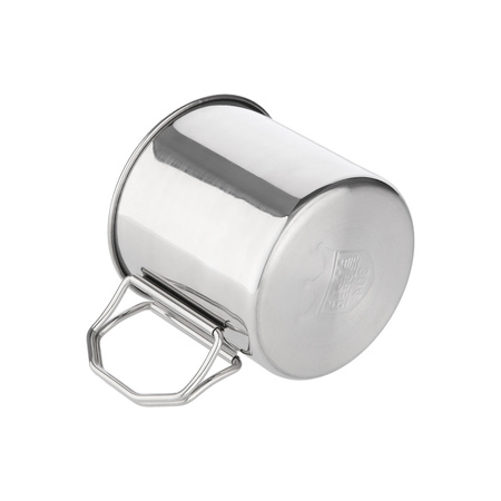 NILS Zestaw 4 Kubków Turystycznych Podróżnych Ze Stali Nierdzewnej Ze Składanym Uchem