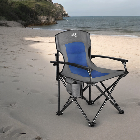 Krzesło Turystyczne Składane Kempingowe Plażowe Ogrodowe + Pokrowiec NILS