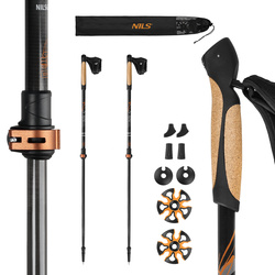Kije Kijki Trekkingowe Turystyczne Do Chodzenia Nordic Walking Regulowane 93-125 cm NILS