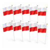 Flaga Polski 14x21 cm Na 11 Listopada Patriotyczna Z Patyczkiem 10 szt.