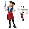 Piratka Strój Kostium Przebranie Sukienka + Kapelusz Na Halloween Karnawał