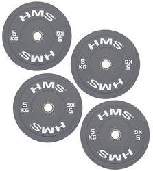 HMS Talerz Olimpijski Na Gryf Sztangę Gumowany Bumper Do Ćwiczeń 4 x 5 kg