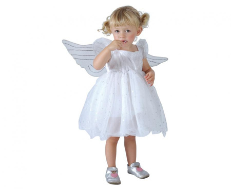 Strój Kostium Przebranie Aniołka Sukienka Skrzydła Na Jasełka Bal Świętych