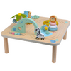 MERKAN Drewniany Stolik Edukacyjny Interaktywny Kolorowe Zwierzątka Z Kolejką