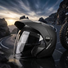 Kask Motocyklowy Z Blendą Przeciwsłoneczną Otwarty Czarny METEOR
