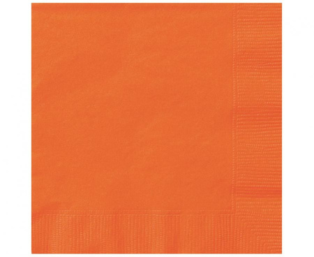 Serwetki Papierowe Pomarańczowe Ozdobne Na Przyjęcie UNIQUE 25x25 cm 20 szt