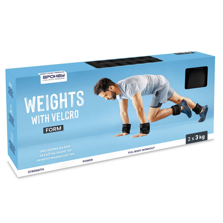 Obciążenia Ciężarki Na Kostki Nadgarstki Do Ćwiczeń Fitness 2x3 kg SPOKEY