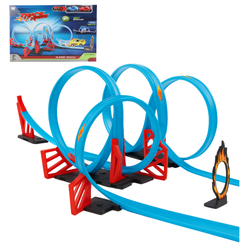 Tor Wyścigowy Samochodowy Pull Back Dla Dzieci 680 cm + 2 Samochody TLD