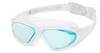NILS Zestaw Białe Okularki Anti-Fog i UV + Szary Czepek Pływacki 
