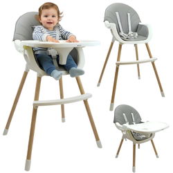 MERKAN Krzesełko Stalowe Fotelik Do Karmienia Z Blatem 3w1 Dla Dziecka