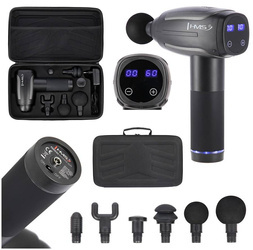 Pistolet Do Masażu Ciała Pleców Masażer Mięśni Massage Gun 6 Końcówek HMS