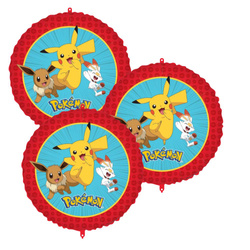 Balony Foliowe Pokemon Na Przyjęcie Urodziny Imprezę Dla Dziecka 18" 3 szt.