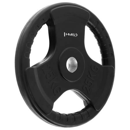HMS Talerz Olimpijski Ogumowany Obciążeniowy Na Gryf Sztangę 25 kg