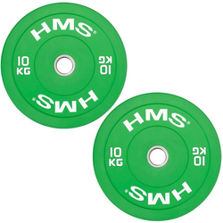 HMS Talerz Olimpijski Na Gryf Sztangę Gumowany Bumper Do Ćwiczeń 2 x 10 kg