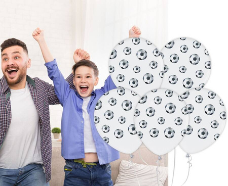 Balony Zestaw 5 szt. Piłka Nożna Dla Dzieci Dekoracja Na Urodziny 12"