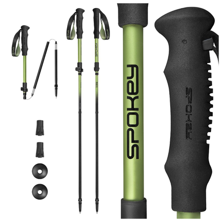 Kije Trekkingowe Regulowane Składane W Góry Turystyczne 115-135 cm SPOKEY