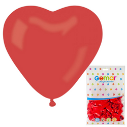 Balony Lateksowe Czerwone Serca Dekoracja Na Walentynki 10" - 50 szt.