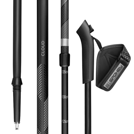 Kije Nordic Walking Regulowane Teleskopowe Do Chodzenia 95-135 cm SPOKEY