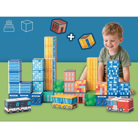 Klocki Magnetyczne Konstrukcyjne Zestaw 140 Elementów Edukacyjne Dla Dzieci