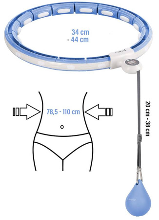 HMS Hula Hop Odchudzające Z Wypustkami i Obciążnikiem + Pas
