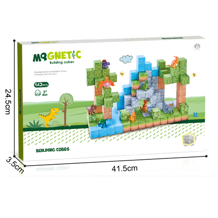 Klocki Magnetyczne Konstrukcyjne Zestaw 142 Elementy Edukacyjne Dla Dzieci