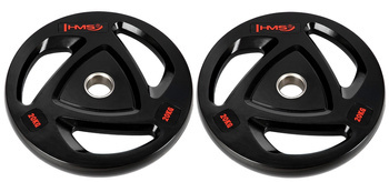 Zestaw Talerz Olimpijski Ogumowany Obciążenie 2x 20 kg HMS