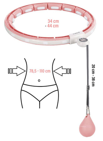Hula Hop Odchudzające Z Obciążeniem Wypustkami + Pas Wyszczuplający HMS