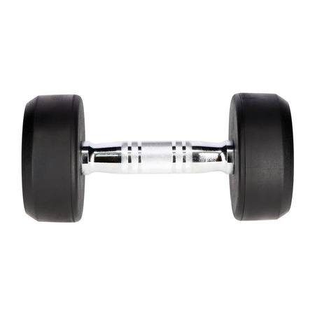 HMS Hantla Hantelka Ciężarek Gumowany Chromowany Do Ćwiczeń Fitness 6 kg