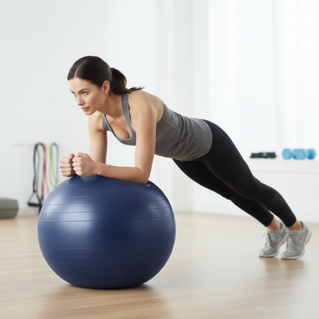 Piłka Gimnastyczna Treningowa Rehabilitacyjna Do Ćwiczeń Fitness 55 cm + Pompka