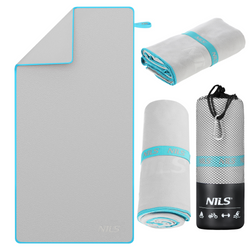 NILS Duży Ręcznik Szybkoschnący Z Mikrofibry Plażowy 180x100 cm + Zawieszka