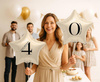 Balony Foliowe Na 40 Urodziny Przyjęcie Imprezę Gwiazdy Kremowe GODAN 18"