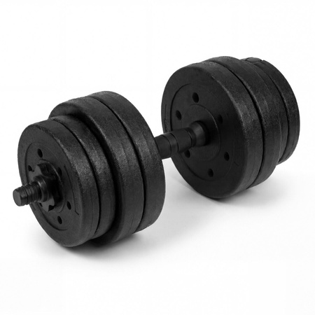 Zestaw Do Ćwiczeń Hantle Gryf Obciążenia 20 kg SPOKEY