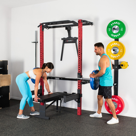 Wielofunkcyjna Klatka Treningowa Domowa Siłownia + Składana Ławka HMS