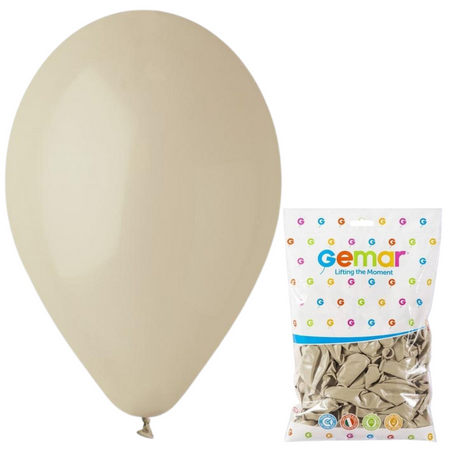 Balony Lateksowe Klasyczne Pastelowe Beżowe Latte Na Urodziny 10" 200 szt.	