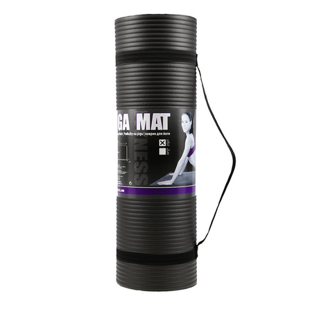 Mata Do Ćwiczeń Fitness Jogi Gimnastyczna Treningowa Gruba NBR 1,5 cm HMS