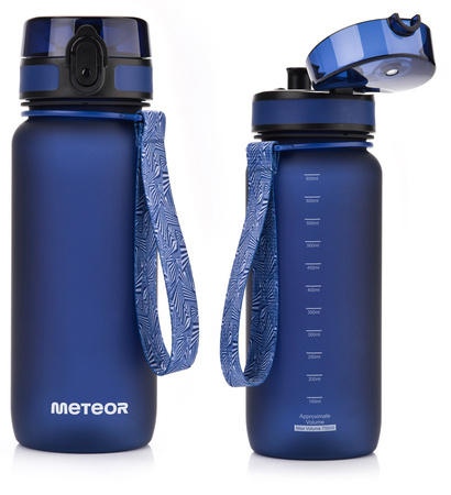 Butelka Sportowa Bidon Na Wodę Z Miarką Tritanowa Z Ustnikiem 650 ml METEOR