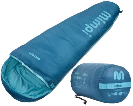 Śpiwór Turystyczny Kempingowy Dla Dzieci Mumia 160x60 cm METEOR
