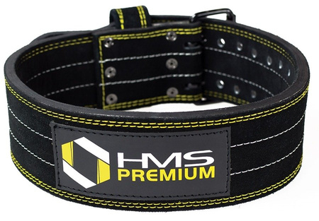 Pas Kulturystyczny Treningowy Lędźwiowy Skórzany Do Treningu Siłowego HMS