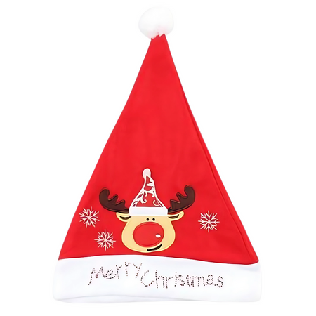 Czapka Świętego Mikołaja Z Reniferem Merry Christmas Przebranie Na Święta