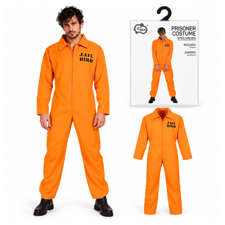 Strój Więźnia Kostium Skazańca Na Halloween Przebranie Dla Dorosłych GODAN
