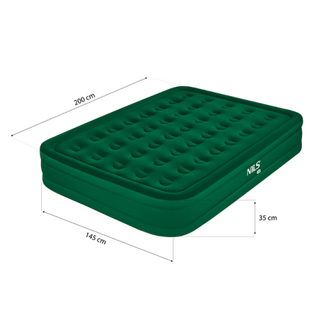 Materac Kempingowy Do Spania Dwuosobowy Z Wbudowaną Pompką Elektryczną