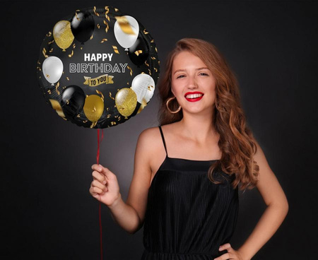 Balon Foliowy Dekoracyjny Imprezowy Na Urodziny Happy Birthday To You 18"