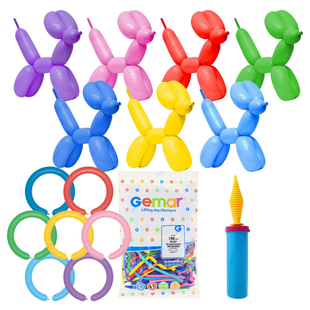 Balony Rurki Do Modelowania Dla Animatora Do Skręcania - 100 sztuk + Pompka